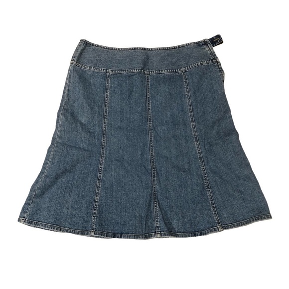 Sigrid Olsen Denim Jean Skirt SZ 10 Western Country Festival Prairie Fit & Flare
